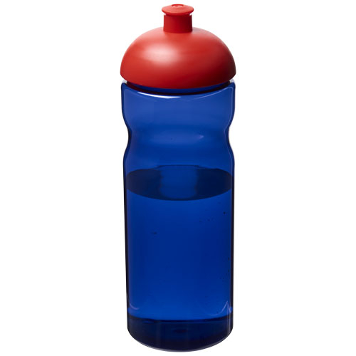 Bouteille sport publicitaire en plastique recyclé 650 ml H2O Eco Bleu royal et Rouge